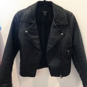 Topshop Leather Biker Jacket